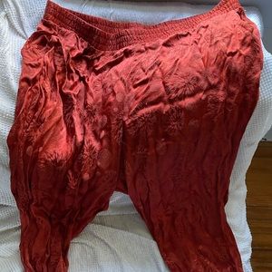 Eloquii Orange Satin Joggers